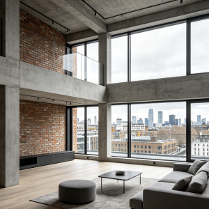 Minimalist Loft-Style Apartment in London