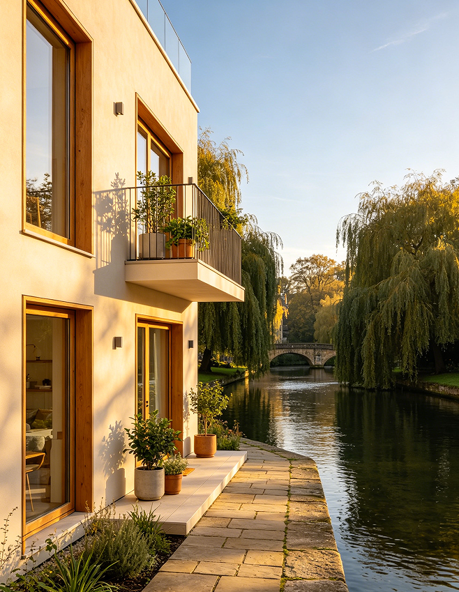Artistic Riverside Apartment in Cambridge