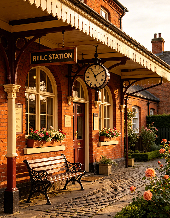British Retro Train Station-Themed Guesthouse