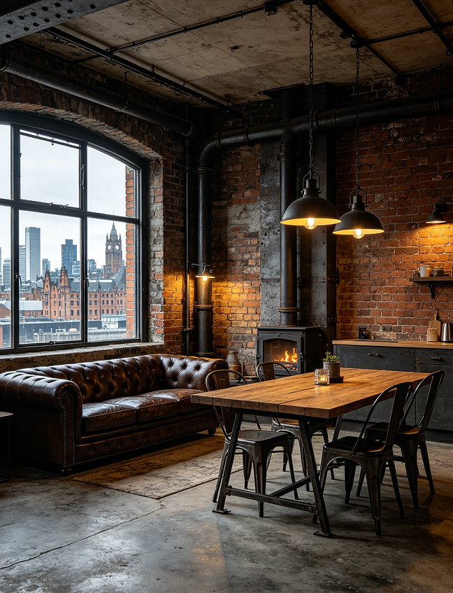 Boutique Industrial-Style Apartment in Manchester